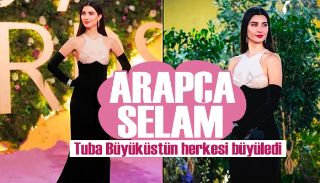 Tuba Büyüküstün'den Arapça selam! Bütün salonu etkiledi