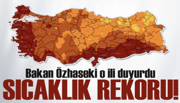 Bakan Özhaseki açıkladı: Türkiye'de sıcaklık rekoru kırıldı