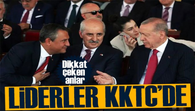 Parti liderleri KKTC'de bir araya geldi! Dikkat çeken kareler