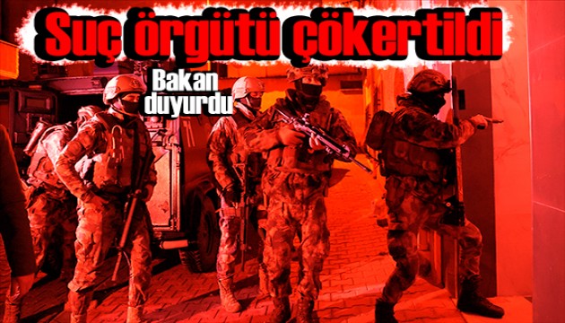 Bakan Yerlikaya duyurdu: Canık Çetesi çökertildi