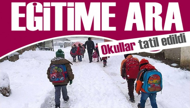 Valilik duyurdu: Kar yağışı nedeniyle eğitime ara verildi