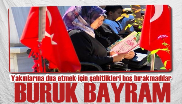 Şehitlik ve mezarlıklarda bayram! Yakınlarına dua ettiler