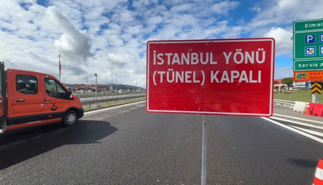 O tünel, İstanbul yönüne hafta içi her gün 5 saat kapatılacak!