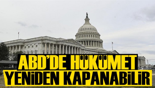 ABD'de hükümet yeniden kapanabilir