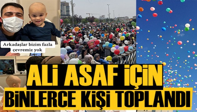 Binlerce kişi kanseri yenen Ali Asaf için gökyüzüne balon bıraktı
