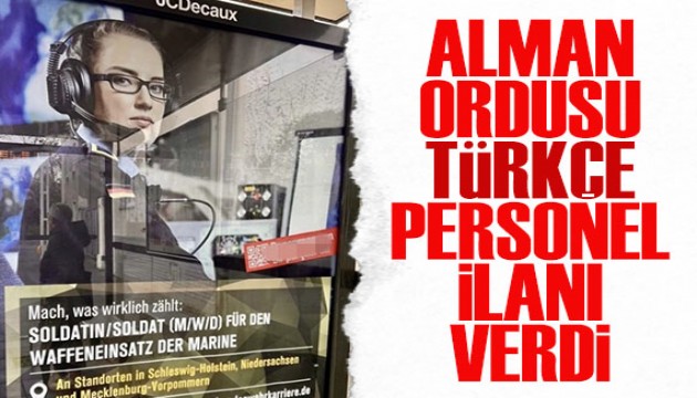 Alman ordusundan Türkçe personel ilanı