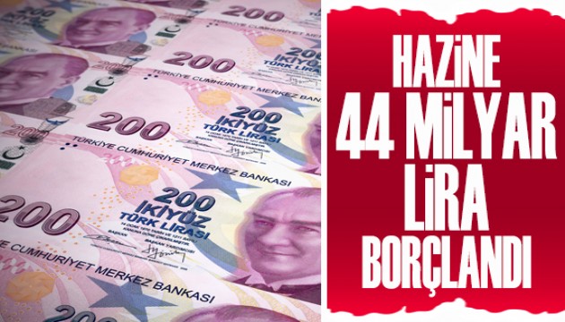 Hazine 44 milyar lira borçlandı