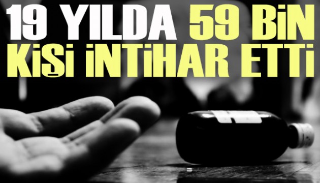 19 yılda 59 bin kişi intihar etti