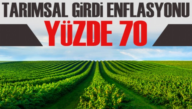 Tarımsal girdi enflasyonu yüzde 70