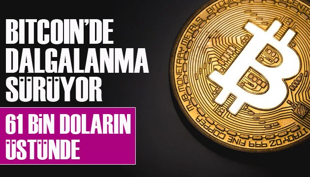 Bitcoin’de dalgalanma sürüyor: 61 bin doların üstünde