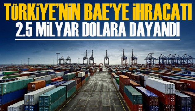 Türkiye'nin BAE'ye ihracatı 2,5 milyar dolara dayandı