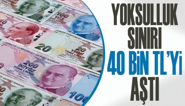 Yoksulluk sınırı 40 bin TL'yi aştı!