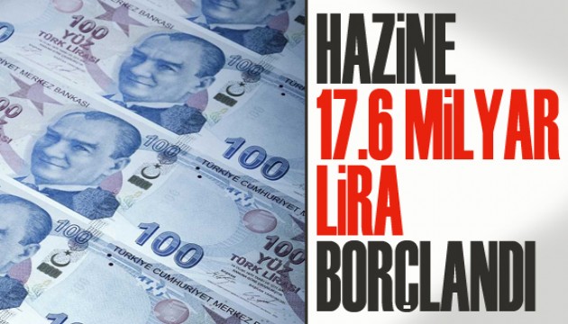 Hazine, 17,6 milyar lira borçlandı