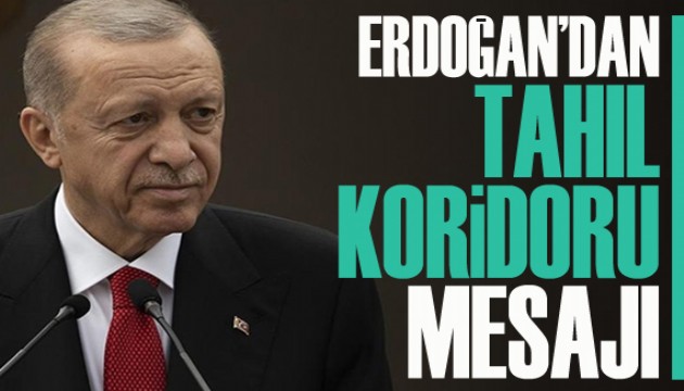 Erdoğan'dan tahıl koridoru mesajı