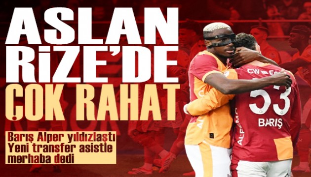 Galatasaray Rize’de rahat kazandı