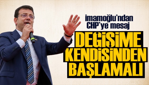 İmamoğlu'ndan CHP'ye mesaj: Kendimize çekidüzen vermek zorundayız