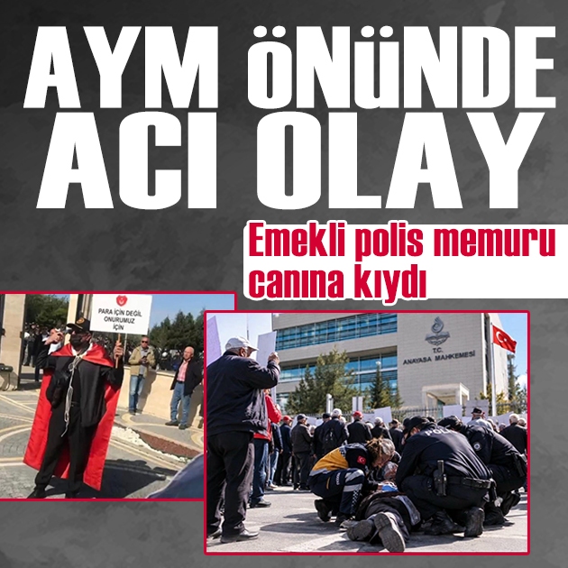 Emeklilerin eyleminde acı olay: Emekli polis canına kıydı