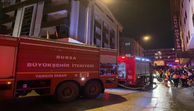 Otelde yangın paniği