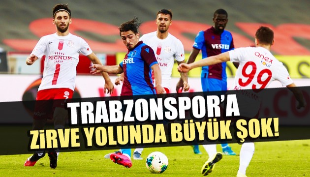 Trabzonspor'a zirve yolunda büyük şok!