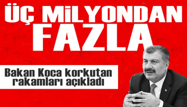 Sağlık Bakanı Fahrettin Koca'dan endişelendiren paylaşım: 3 milyondan fazla kişiye...