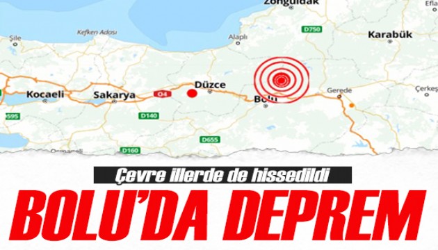 Bolu'da korkutan deprem! Çevre illerde de hissedildi