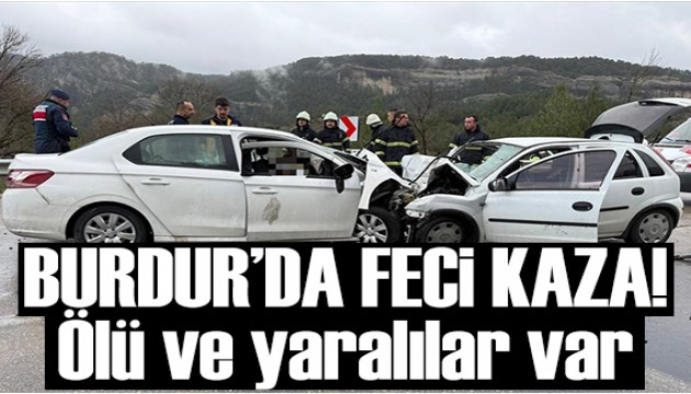 Burdur'da feci kaza!