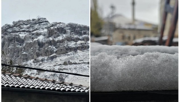 O ilimizde mevsimin ilk karı yağdı