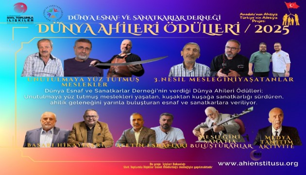 2025 yılı Dünya Ahileri Ödülleri açıklandı