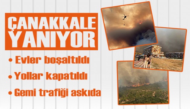 Çanakkale'de orman yangını büyüyor: Açıklamalar peş peşe geldi!