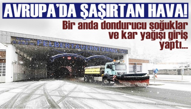 Avrupa'da şaşırtan hava! Bir anda dondurucu soğuklar başladı