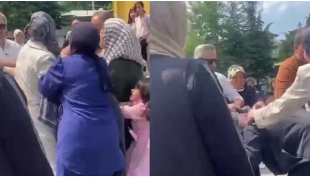 Çocukların okuma bayramında velilerin kavgası!