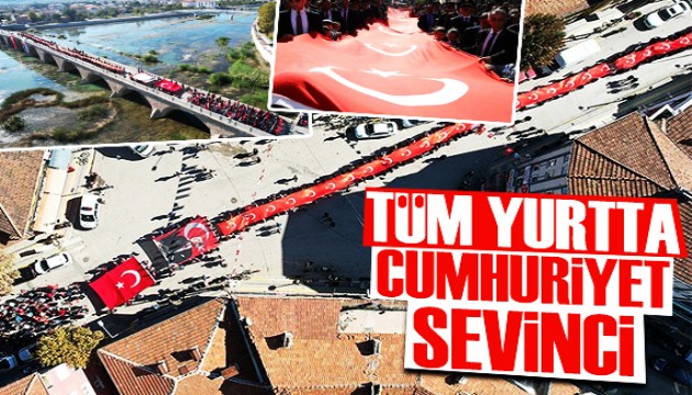 Tüm yurtta Cumhuriyet'in 101. yılı coşkuyla kutlanıyor