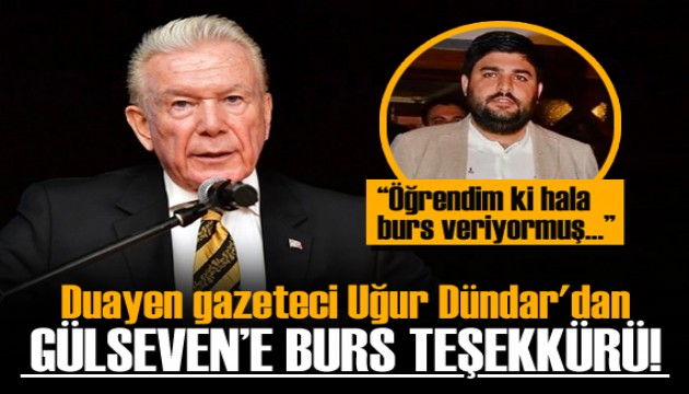 Uğur Dündar'dan TV100'ün sahibi Necat Gülseven'e burs teşekkürü