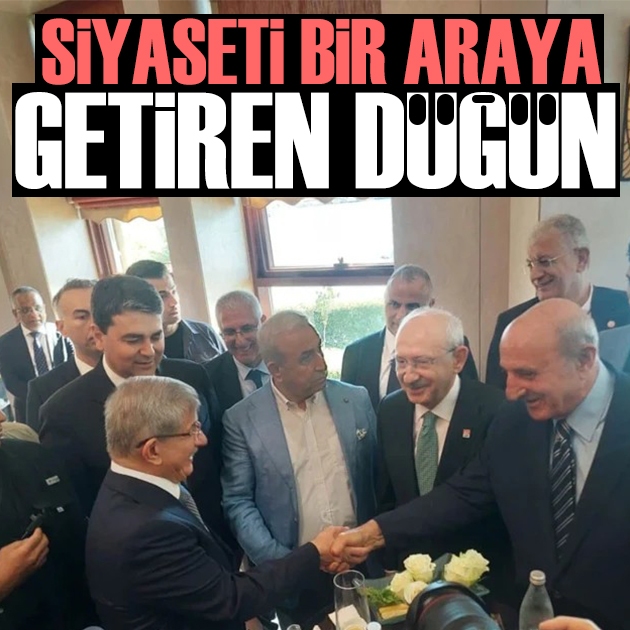 Ahmet Davutoğlu'nun oğlunun düğünü siyaset dünyasını bir araya getirdi