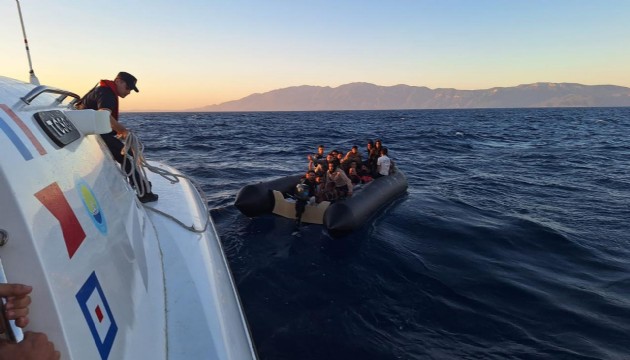 Bodrum'da 34 düzensiz göçmen kurtarıldı