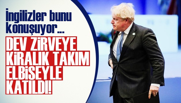 Boris Johnson kiralık takım elbise giydi