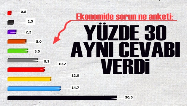 ASAL Araştırma'dan 'Türkiye ekonomisinin en önemli sorunu nedir' anketi: Vatandaşın yüzde 30'u aynı şeyi düşünüyor!