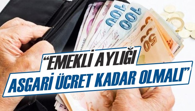 TÜED Başkanı: Emekli aylığı asgari ücret kadar olmalı!