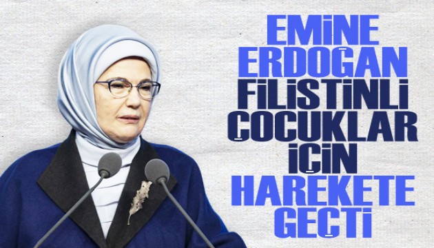 Emine Erdoğan'dan Filistinli çocuklara yardım eli