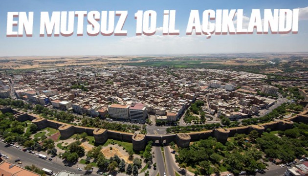 Türkiye'nin en mutsuz 10 ili açıklandı