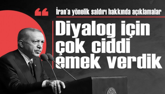 Cumhurbaşkanı Erdoğan'dan İran'a yönelik saldırıya ilişkin açıklamalar