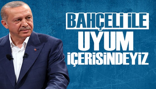 Erdoğan'dan Bahçeli mesajı: Uyum ve eş güdüm içinde hareket ediyoruz