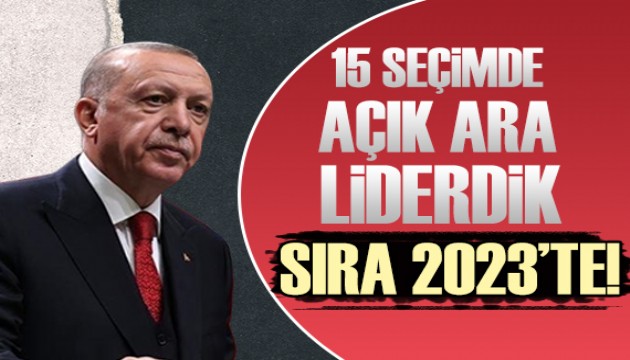 Cumhurbaşkanı Erdoğan: Girdiğimiz 15 seçimde açık ara kazandık, 2023'ün arefesindeyiz!