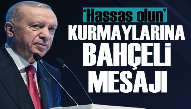 Cumhurbaşkanı Erdoğan'dan Bahçeli mesajı: Hassas olun