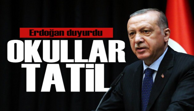 Erdoğan'dan 30 Ekim müjdesi: Okullar tatil!