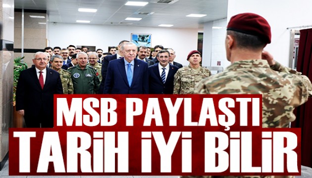 Milli Savunma Bakanlığı'ndan Cumhurbaşkanı Erdoğan paylaşımı
