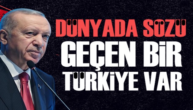 Cumhurbaşkanı Erdoğan: Dünyada sözü geçen bir Türkiye var