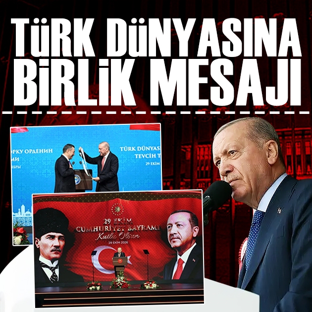 Beştepe'de 29 Ekim töreni: Cumhurbaşkanı Erdoğan'dan Türk Dünyası mesajı