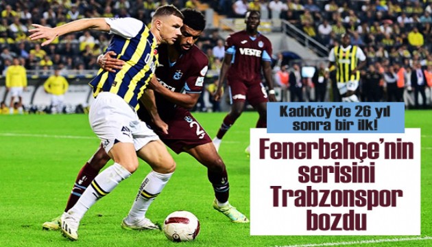 Trabzonspor, Fenerbahçe'nin serisini bozdu! 26 yıl sonra bir ilk...