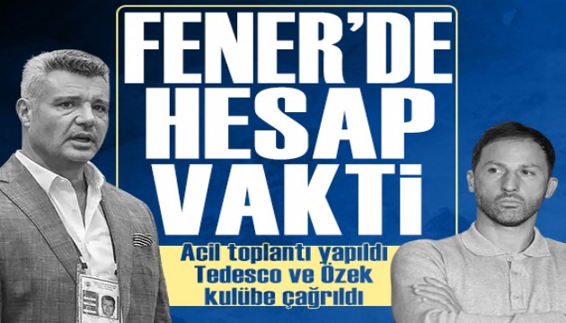 Fenerbahçe'de acil toplantı: Tedesco ve Özek kulübe çağrıldı